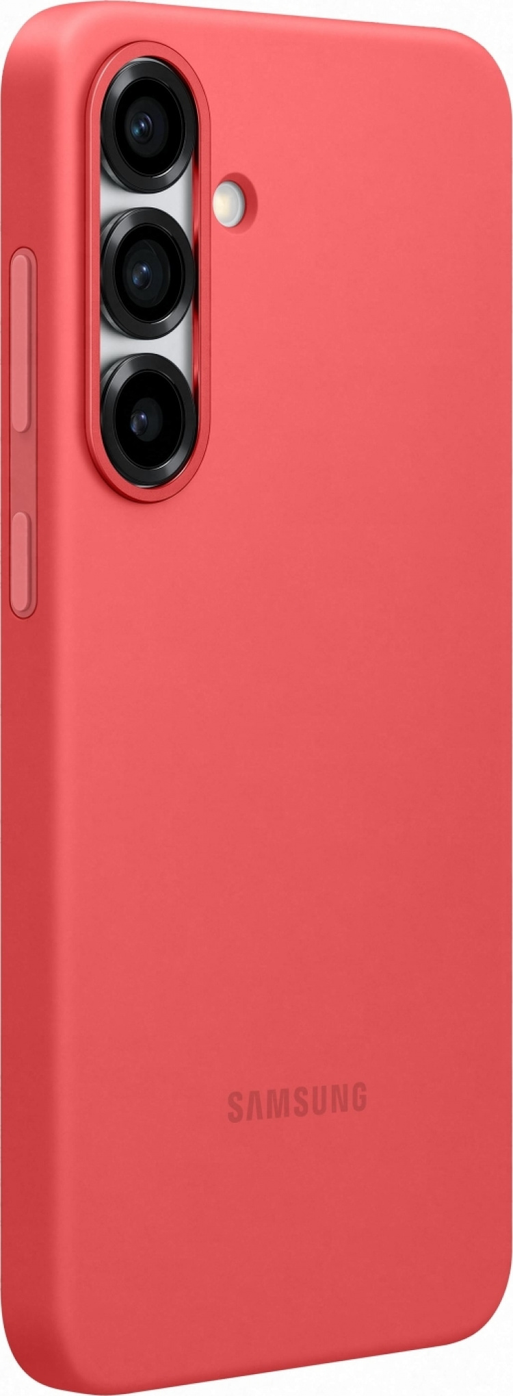 Samsung Galaxy S25+ silikonetui, rødt. Ser