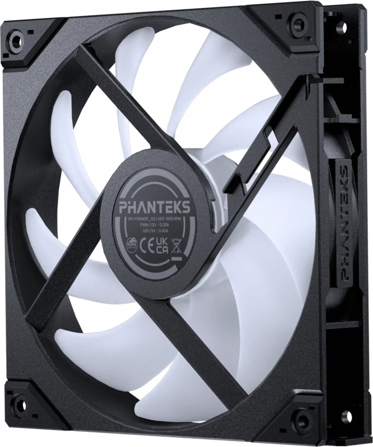 Phanteks M25 Gen2 140 mm PWM DRGB Reverse-vifte, svart Denne