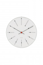 Arne Jacobsen Clocks Arne Jacobsen – Bankers veggklokke – Ø21 cm – Hvit