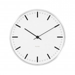 Arne Jacobsen Clocks Arne Jacobsen – Rådhus-veggklokke – Ø16,5 cm – Hvit