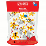 SKROSS Reseadapter Världen till Europa Jordad Bulk