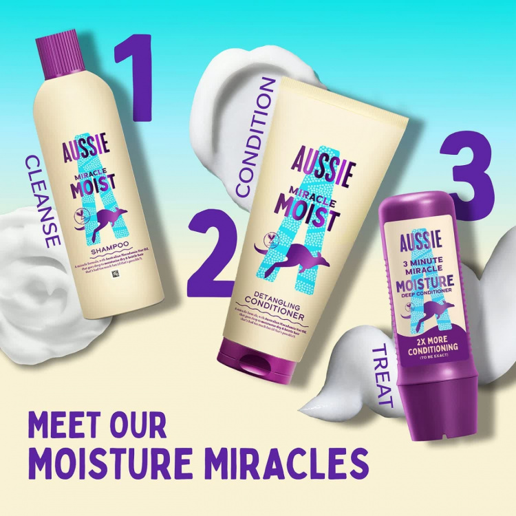 Aussie Miracle Moist Schampo 600ml