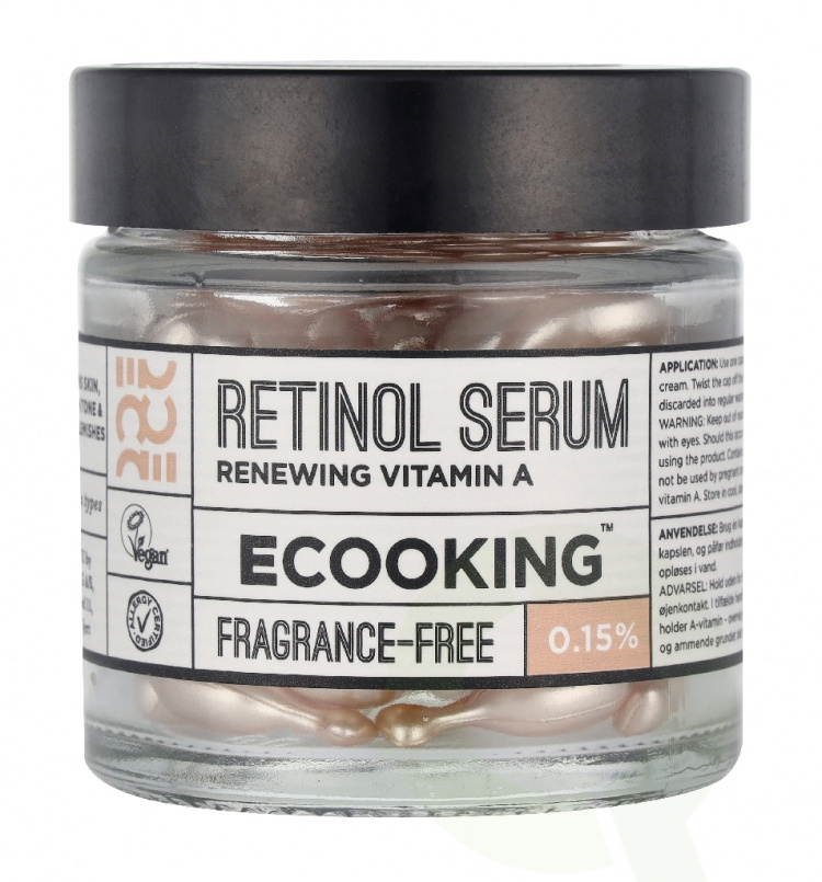 Ecooking Retinol Serum Renewing Vitamin A 20 ml 60 Capsules Fragrance Free