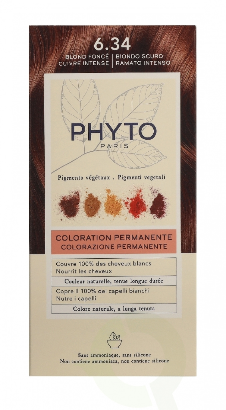 Phyto Phytocolor Permanent Color 110 ml #6.34 Intense Dark Copper Blonde