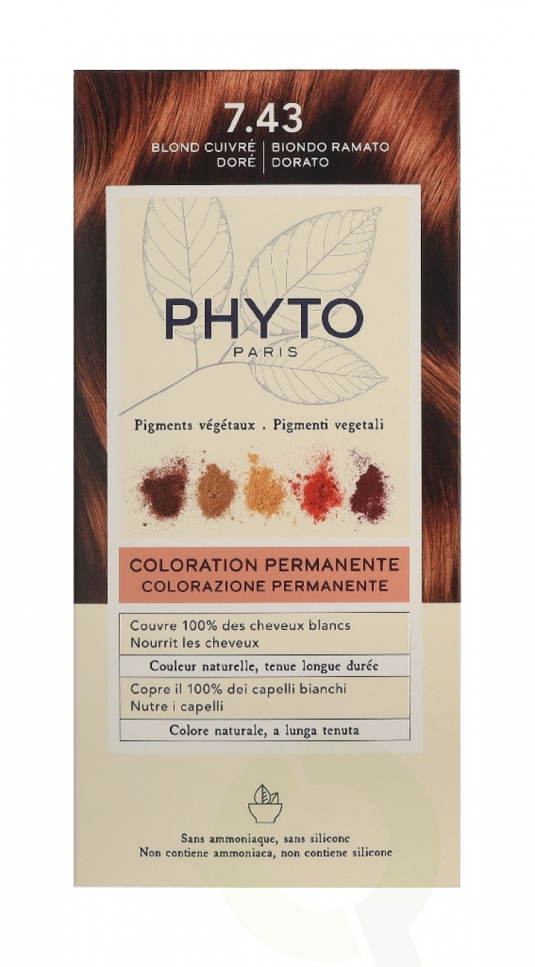 Phyto Phytocolor Permanent Color 110 ml #7.43 Golden Copper Blonde