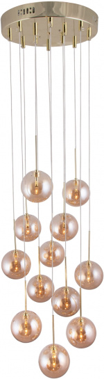 Globen Lighting Taklampa Skyfall 655154 Amber/Mässing Globen Lighting