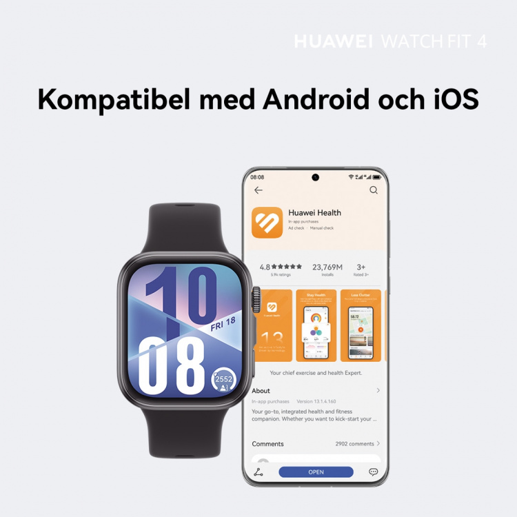 Huawei Smartwatch Watch Fit 4 - Black Huawei