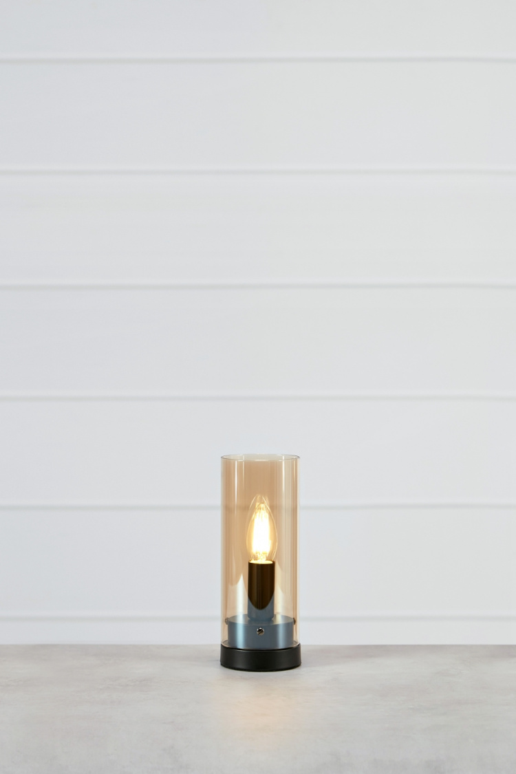 Markslöjd Bordslampa POST 1L 9 cm Sv/ Amb 108719 Markslöjd