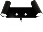 Oriva Vägglampa 2xMini Svart 49623-80 Oriva