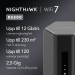 Netgear Nighthawk WiFi 7 Router RS500, 12Gbps Netgear