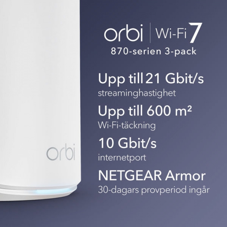 Netgear Orbi 870 Series Tri-Band WiFi 7 Mesh 3-Pack Netgear