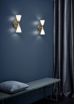 Herstal Vägglampa Harlekin Duo Mässing D105 Herstal