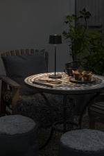 Konstsmide Bordslampa Positano svart USB Konstsmide