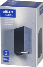 Airam Vägglampa Sund Duo LED IP44 Antracit Airam