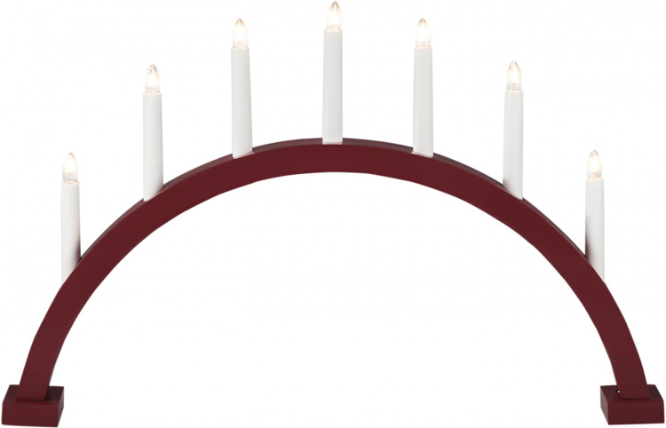 Konstsmide Elljusstake 7-arm 2272-525 båge 7 ljus röd Konstsmide