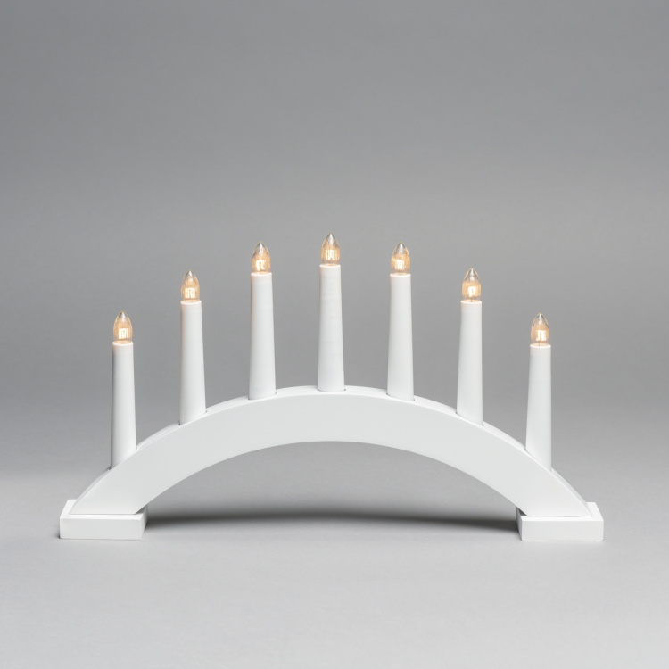 Konstsmide Elljusstake 7-arm 3972-210 7 ljus vit Konstsmide