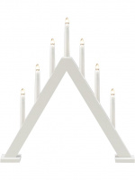 Konstsmide Elljusstake 7-arm 3931-205 7 ljus trä vit Konstsmide