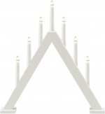 Konstsmide Elljusstake 7-arm 3931-205 7 ljus trä vit Konstsmide