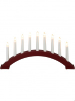 Konstsmide Elljusstake 3938-520 Matt mörkröd 9 ljus Konstsmide